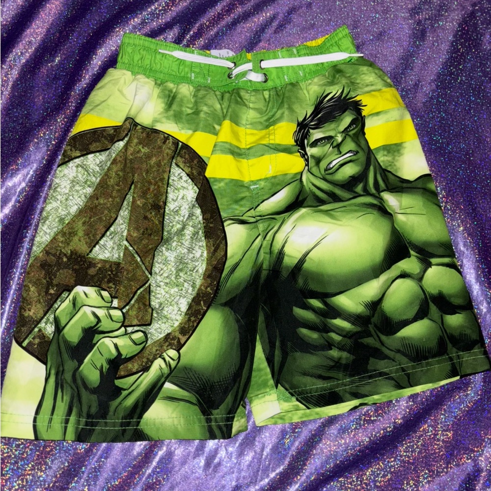 Boys Incredible Hulk Swim Trunks